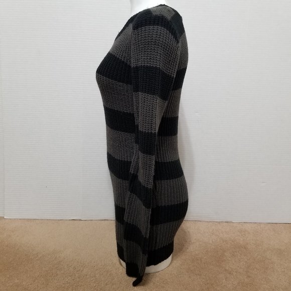 Rue 21 sweater Small Breton striped knit long sleeve pullover tunic length - Picture 2 of 9